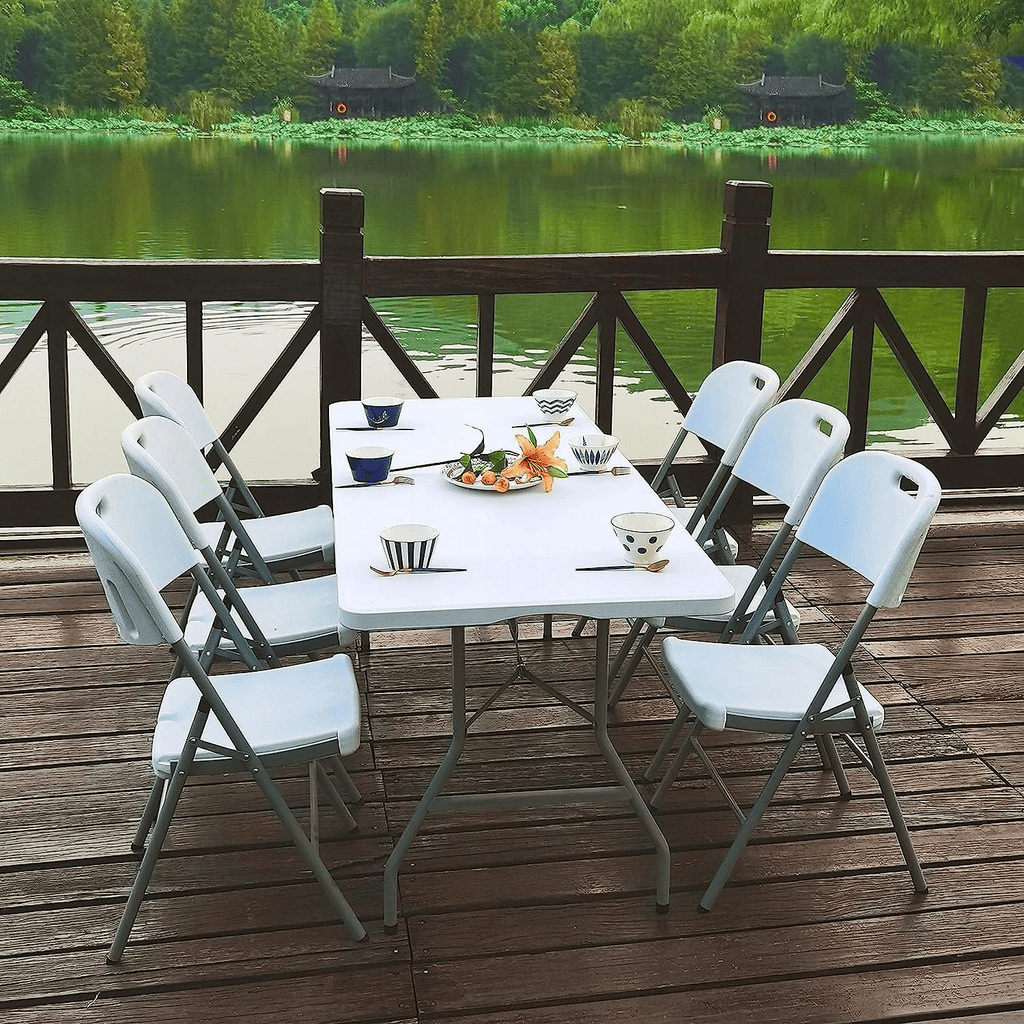 Стол садовый раскладной Homart G-180 180 см Белый (9879) - фото 6 Стол садовый раскладной Homart G-180 180 см Белый (9879) - фото 6