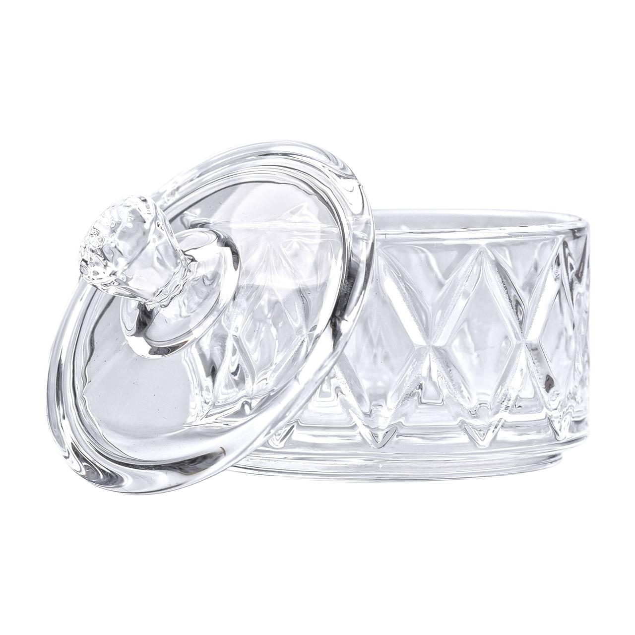 Цукерниця з кришкою кругла скляна 6,5 см (5974)