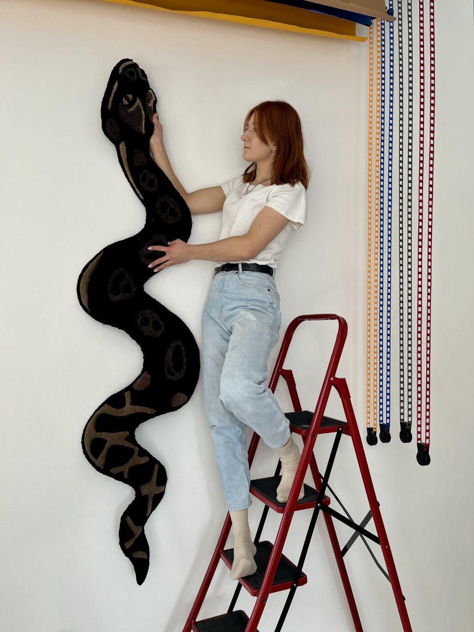 Ковер ручной работы Змейка 270х70 см - фото 2 Ковер ручной работы Змейка 270х70 см - фото 2