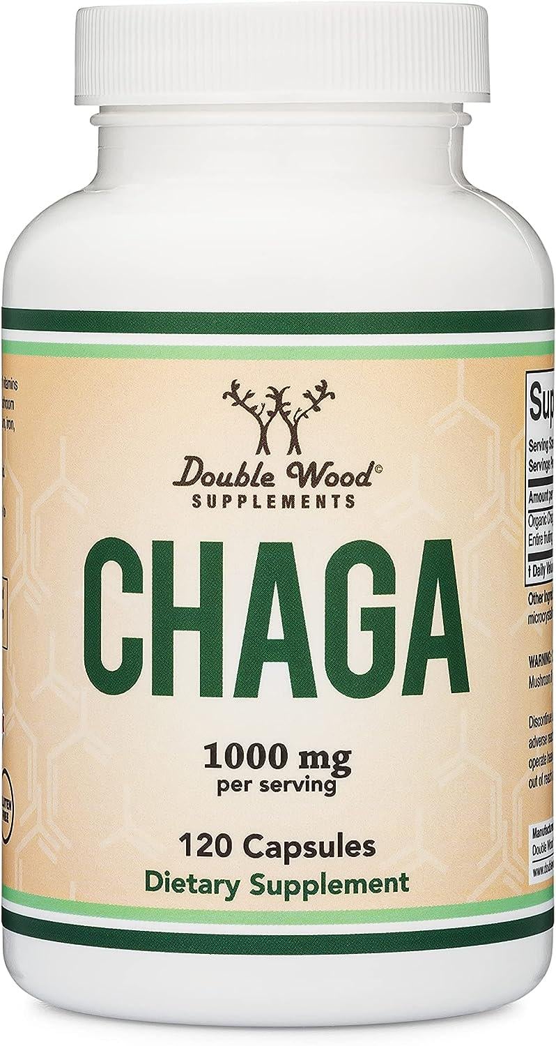 Чага Double Wood Supplements Chaga Mushroom 1000 mg 120 capsules