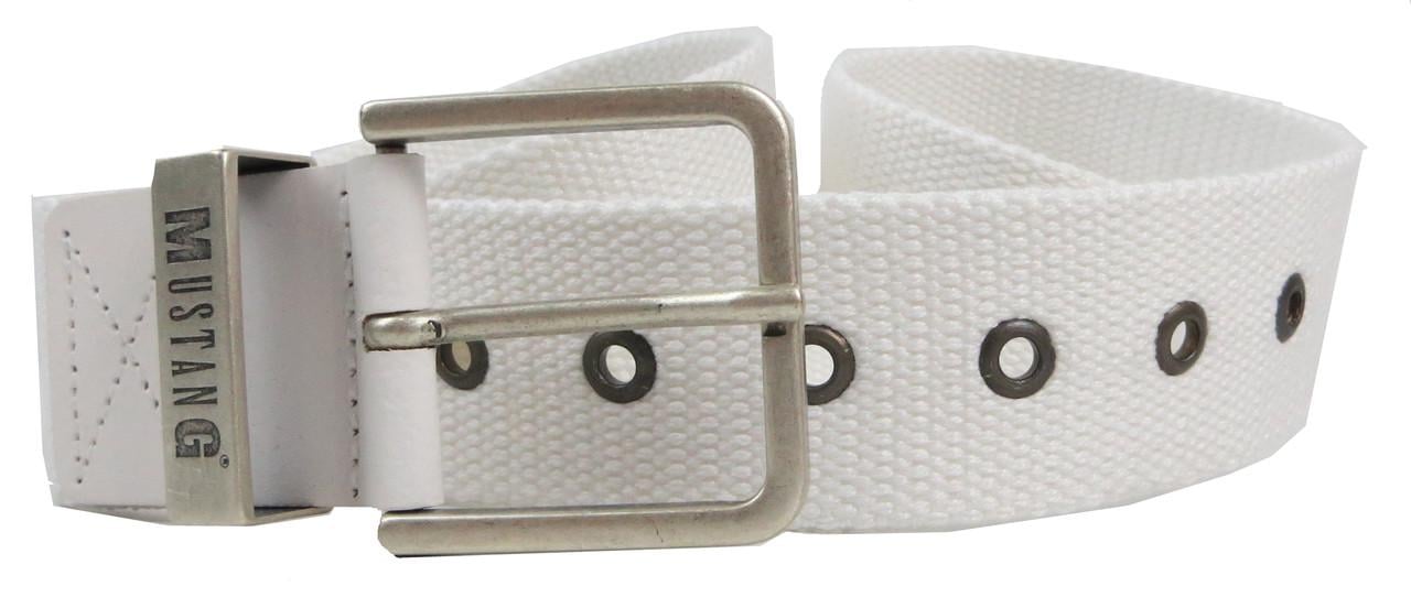 Ремень мужской ткани Mustang Белый