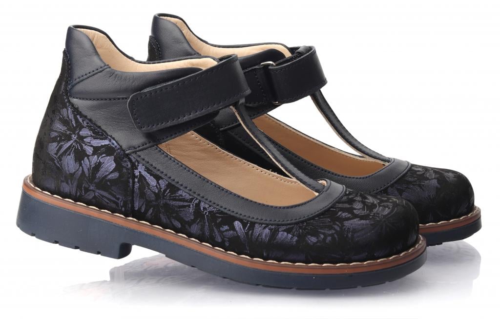 Туфлі Topitop для дівчаток 2004-1 нубук р. 31 Темно-сірий