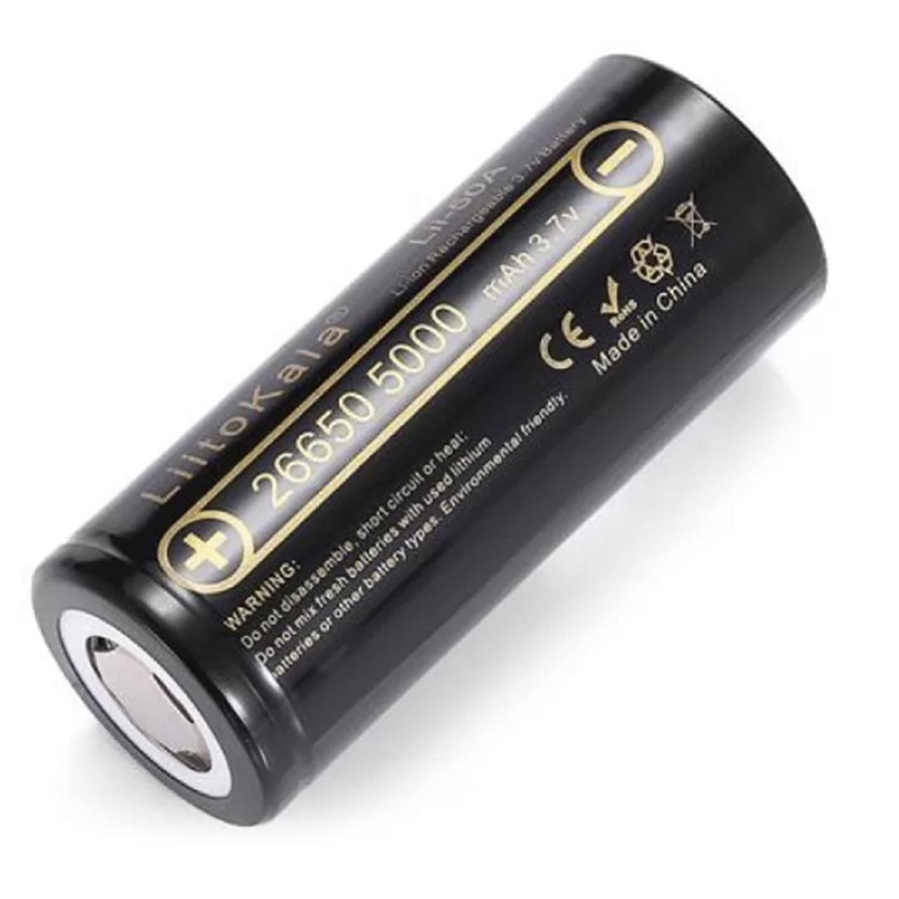 Акумулятор LiitoKala 26650 LI-ion 5000 mAh 50A 3,7v (1057906) - фото 1