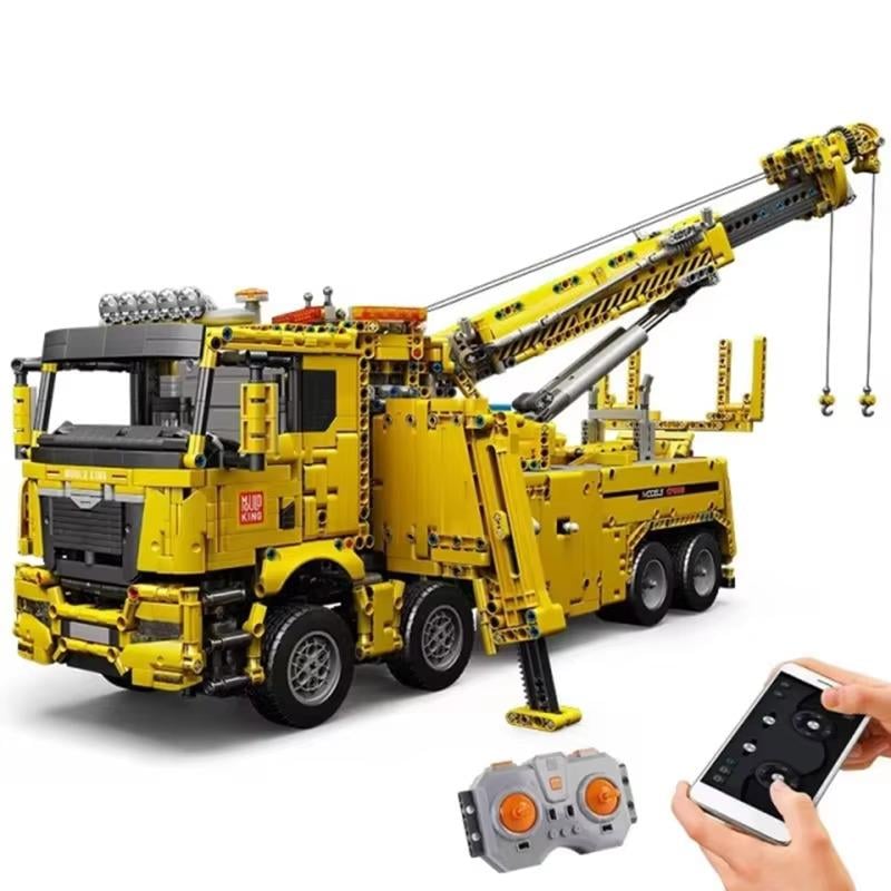 Конструктор Эвакуатор-тягач с краном на дистанционном управлении 4883 детали Желтый - фото 2 Конструктор Эвакуатор-тягач с краном на дистанционном управлении 4883 детали Желтый - фото 2