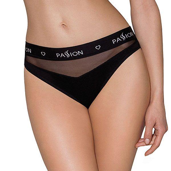 Женские трусики Passion PS006 Panties с прозрачной вставкой S Черный
