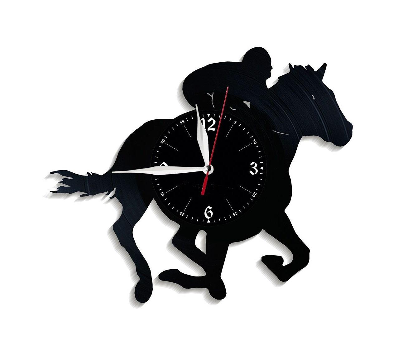 Часы настенные Конный спорт 2150 из виниловой пластинки