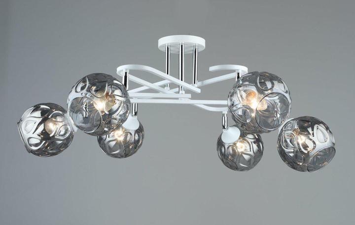 Люстра потолочная Sirius на шесть поворотных плафонов Е27 IP20 B A4071/6 WT+CH Хром/Белый (28686384)