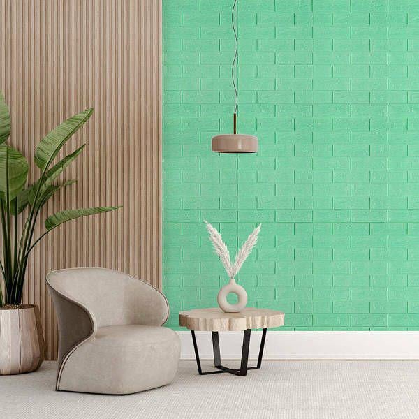 3D-панель декоративна самоклеюча під цеглу 700x770x3 мм М'ятний (BN4-022) - фото 4 3D-панель декоративна самоклеюча під цеглу 700x770x3 мм М'ятний (BN4-022) - фото 4