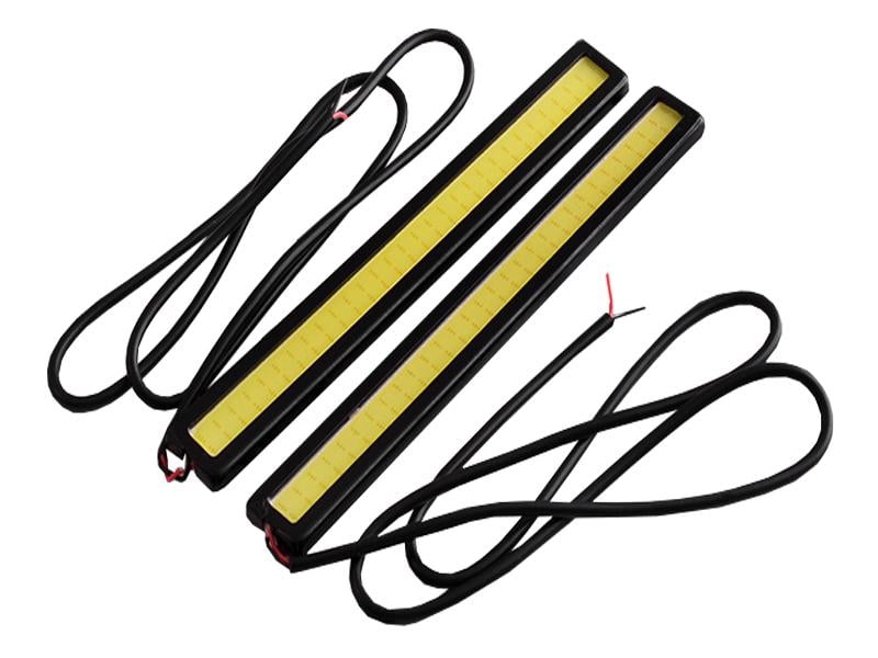 Денні ходові вогні LEDUA COB-60 12V чорний корпус Білий (577)