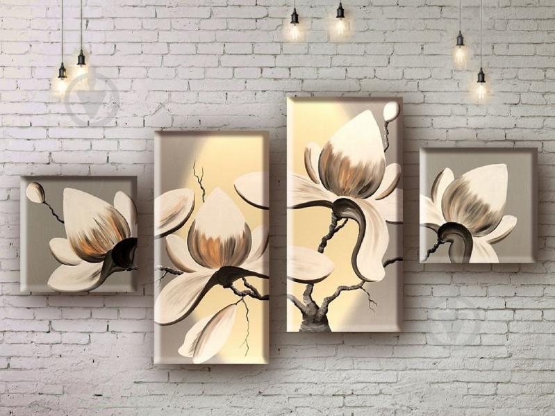 Модульная картина акрилом цветы ArtStar MHM17_4_154 размер 70 х 120 см