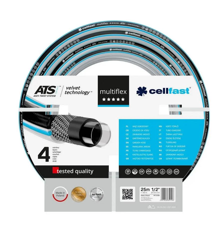 Шланг поливальний садовий Cellfast Multiflex ATSV 1/2" 12 мм 25 м (ПР 13-200)