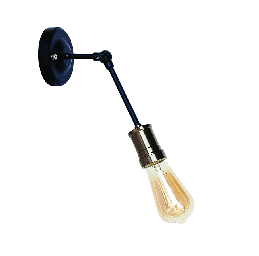 Бра Levistella Lofty индустриальное с патроном AMP20 Черный хром (1963530477)