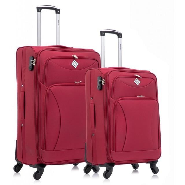 Набор тканевых чемоданов Bonro Tourist большая средняя 2 шт. Вишневый (2577414418)