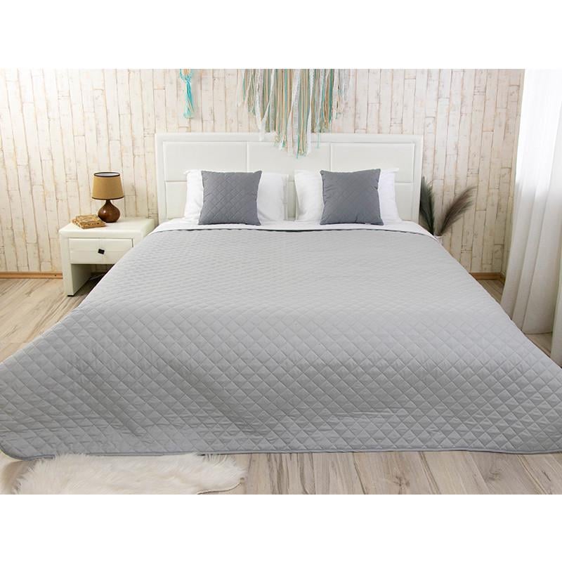 Покривало двостороннє Руно 150x212 см White Grey (21223)