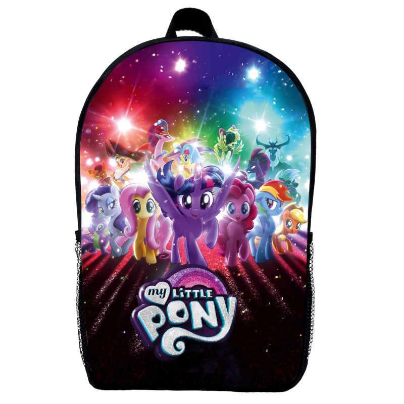 Школьный рюкзак детский с принтом My little pony 011 29х21х9 см 5 л Черный (2207687793)