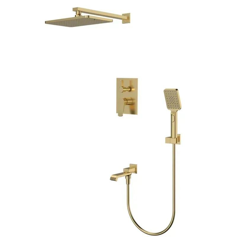 Душова система вбудована MIXXUS Premium DALI 009 INNER BOX Brushed Gold з виливом Золотий (MI6767)