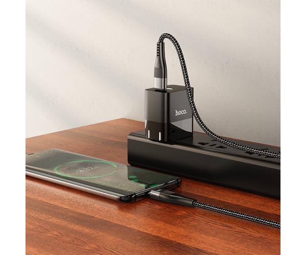 Кабель-Data Hoco U99 Vortex Magnetic Cable Type-C 5A 100 W 2 м Black - фото 4