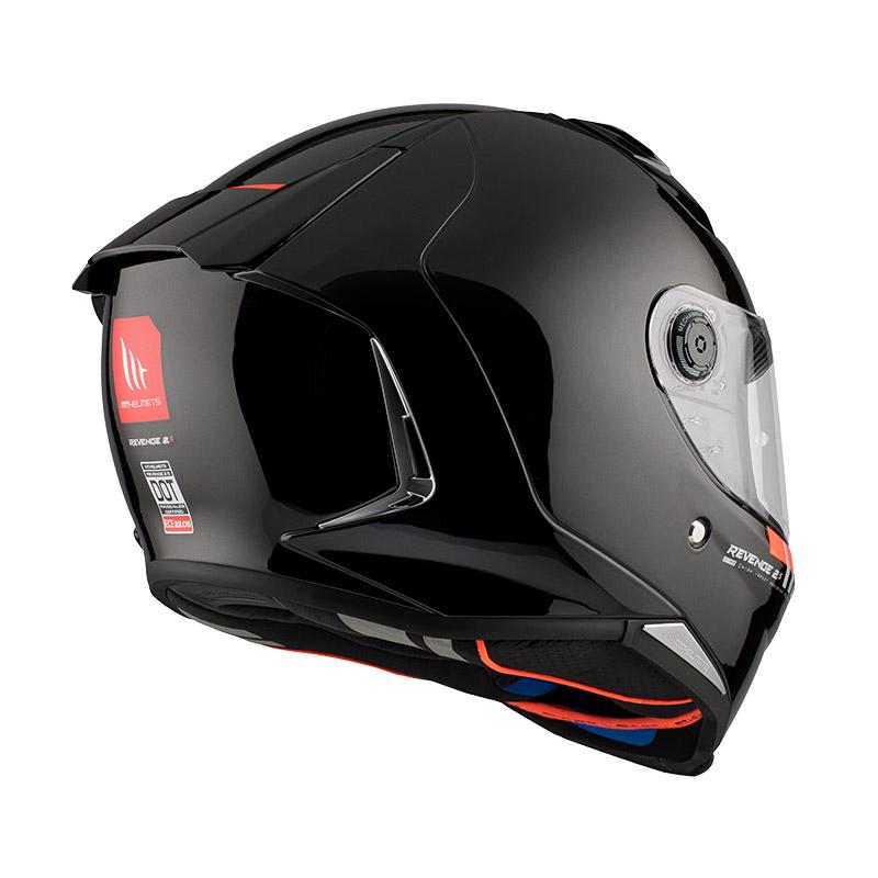 Мотошлем MT HELMETS Revenge 2 S Solid M Gloss Black (32249) - фото 4