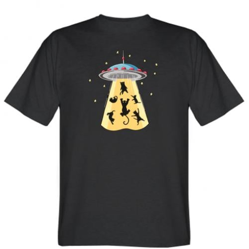 Футболка мужская Aliens steal cats 2XL Черный (11350361-2-169771-XXL) - фото 1