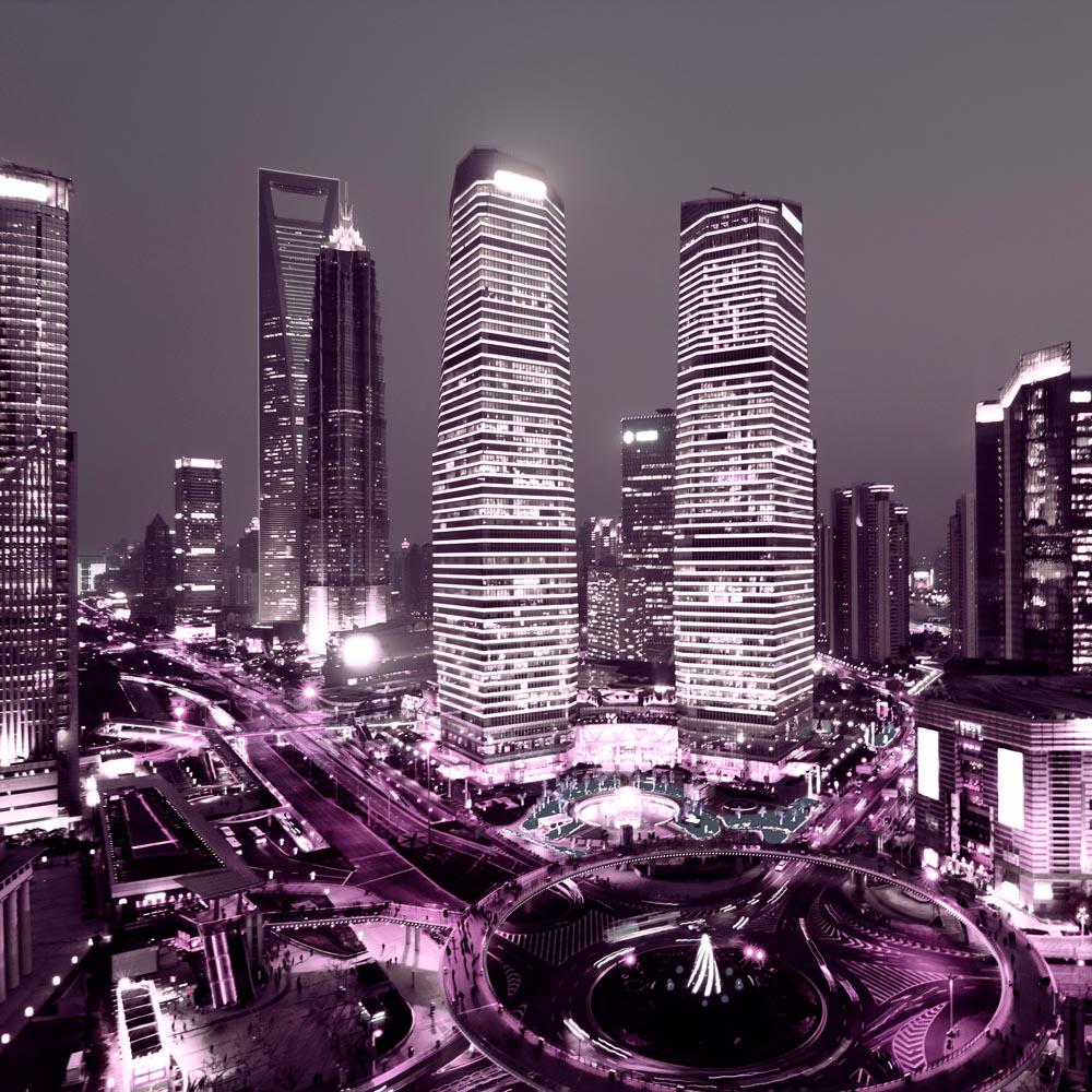 Фотообои Artside Фиолетовый город (105565031_3d)