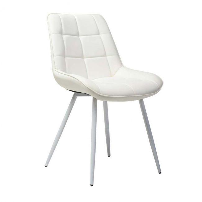 Стілець обідній Ветро Мебель N-45 830х600х600 штучна шкіра/метал Білий