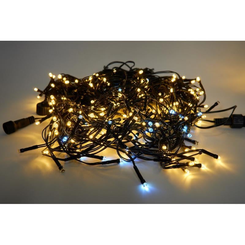 Удлинитель для гирлянды Бахрома 234LED холодный и теплый белый функция мерцание (721282)