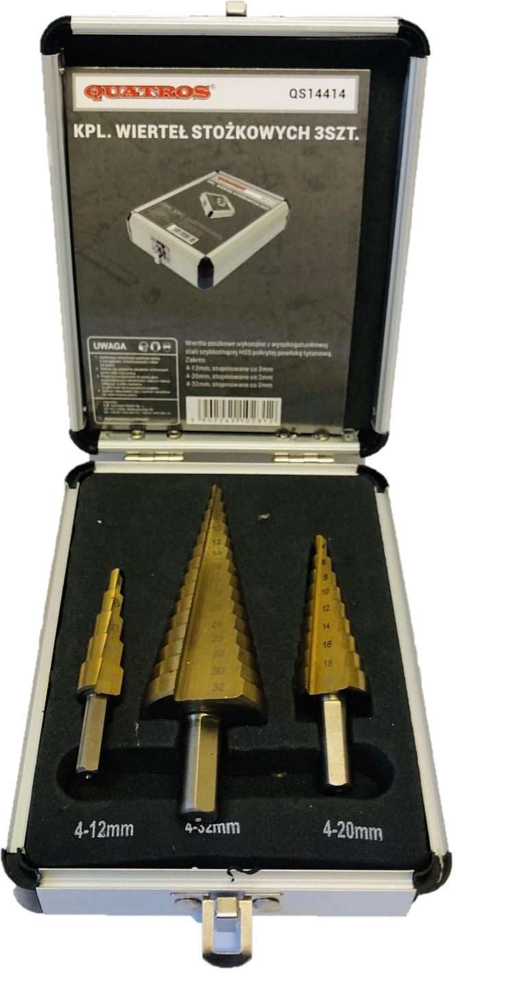 Сверла ступенчатые 3 шт. (QS14414) - фото 2 Сверла ступенчатые 3 шт. (QS14414) - фото 2