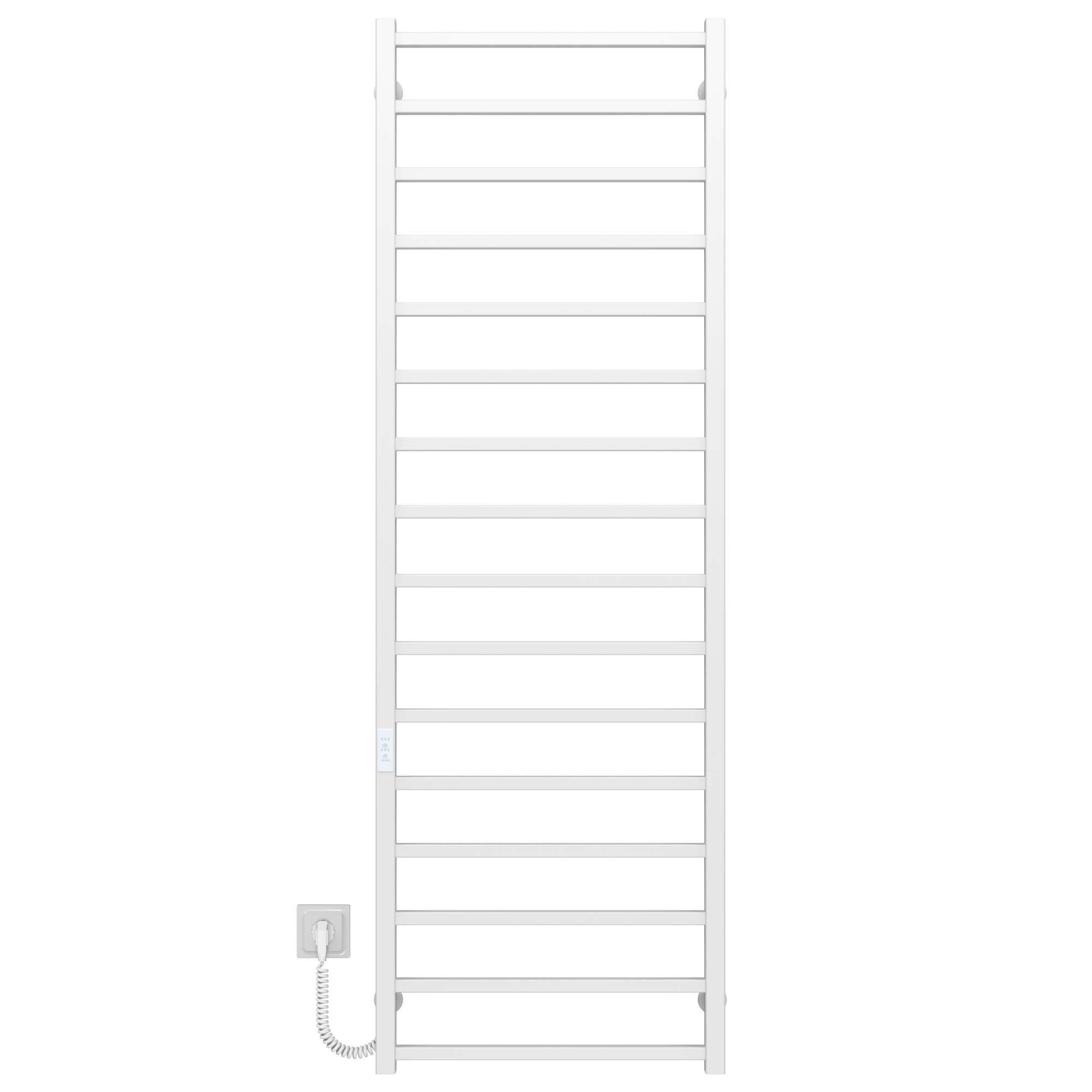 Полотенцесушитель электрический Deffi Forest П16 WD04 левое подключение нержавеющая сталь 600х1600 мм Белый (A.FR.160.60.16.EWL4)