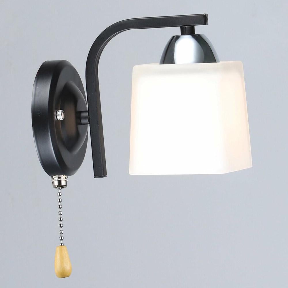 Світильник настінний Бра Lighthouse SRS-13541/1W Чорний/Хром/Білий (113370)