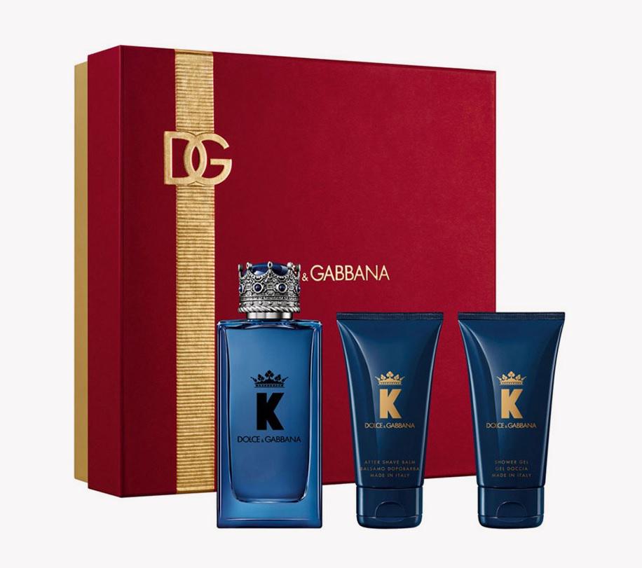 Подарочный набор для мужчин Dolce&Gabbana K парфюмированная вода 100 мл/бальзам после бритья 50 мл/гель для душа 50 мл (386932)