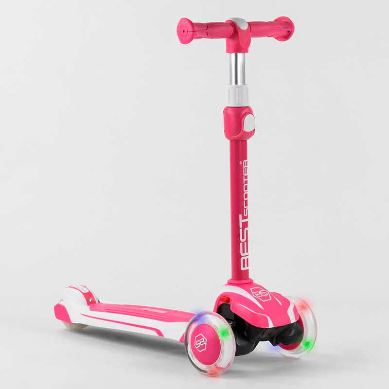 Самокат триколісний Best Scooter MX-70908 MAXI 3 колеса PU зі світлом d 12 см