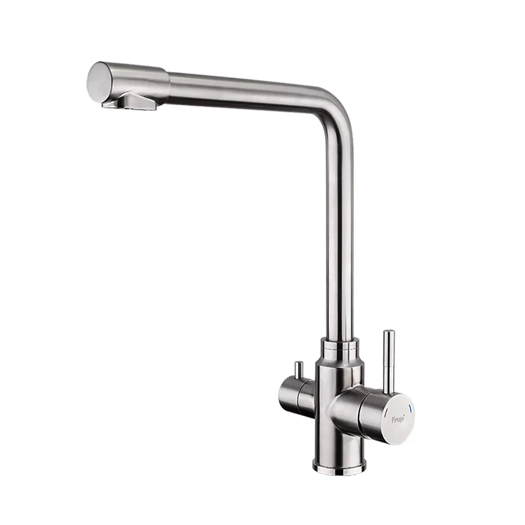 Смеситель для кухни Frap F43899-1 на две воды Сатин (SE01036516)