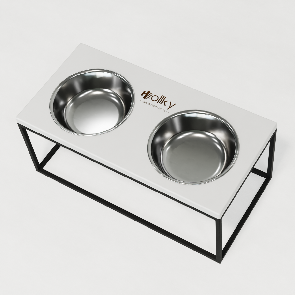 Миски на подставке для больших собак Hollky Base XL20 2х1,8 л (BXL20-522620-BLWH) - фото 3 Миски на подставке для больших собак Hollky Base XL20 2х1,8 л (BXL20-522620-BLWH) - фото 3