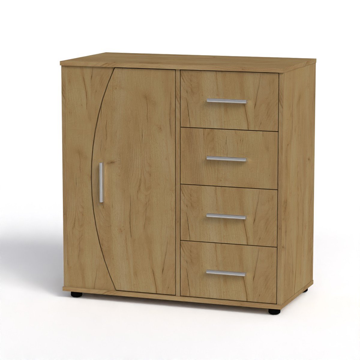 Комод Компаніт 4 1 1 87,7х44,8х91,3 см Дуб крафт золотой (16567)