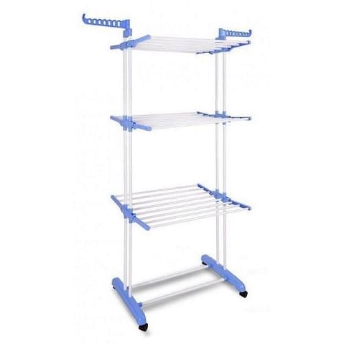 Сушарка для білизни та одягу Garment Rack With Wheels підлогова розкладна 3 яруси (14957)