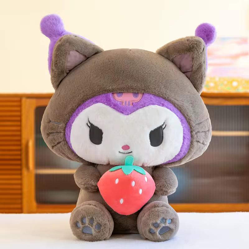 Мягкая игрушка большая Куроми плюшевая аниме с клубничкой 50 см