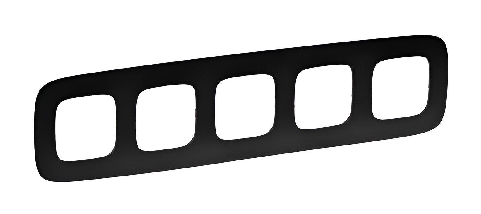 Рамка для розетки Legrand Valena Allure 5 постов матовый Черный (30370005) - фото 1 Рамка для розетки Legrand Valena Allure 5 постов матовый Черный (30370005) - фото 1