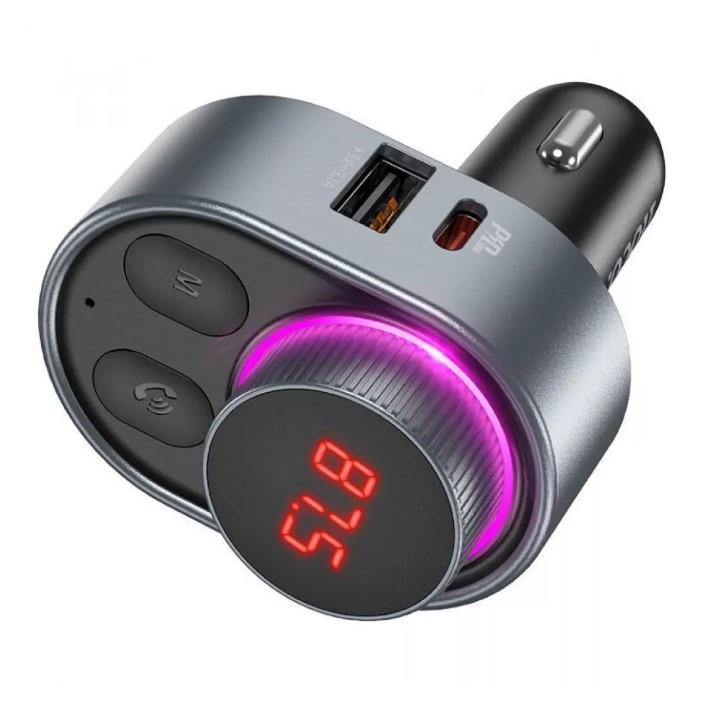 Зарядное устройство для FM-модулятора Hoco FM Launcher E62 20W 2xUSB/Type-C Черный - фото 4