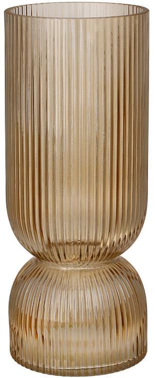 Ваза стеклянная Retro Carol 10х26см Амбер