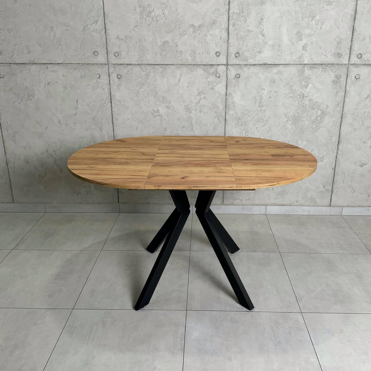 Стол раздвижной круглый Lite D800 Дуб Крафт Золотий/Черный мат (УТП026646) - фото 2 Стол раздвижной круглый Lite D800 Дуб Крафт Золотий/Черный мат (УТП026646) - фото 2