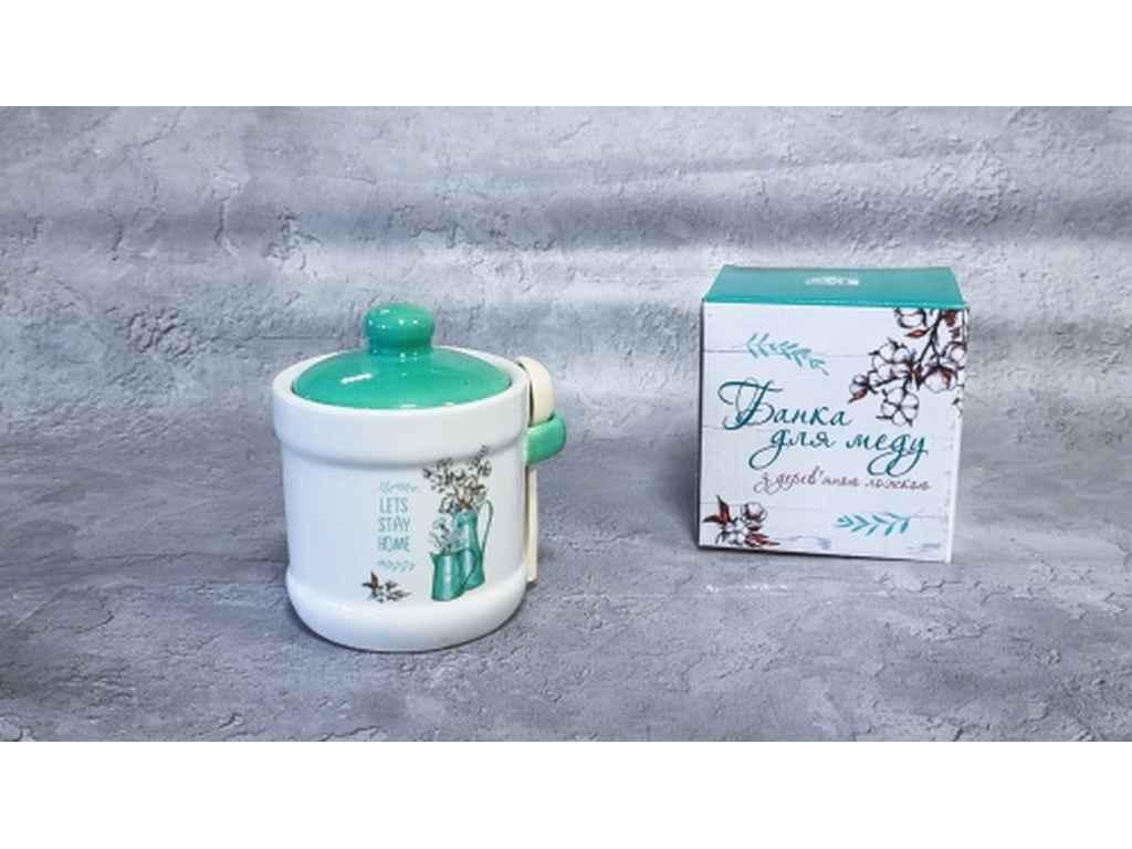 Банка для меду SNT 700-04-18 Бавовна з дерев'яною ложкою 340 мл (992559) - фото 2 Банка для меду SNT 700-04-18 Бавовна з дерев'яною ложкою 340 мл (992559) - фото 2