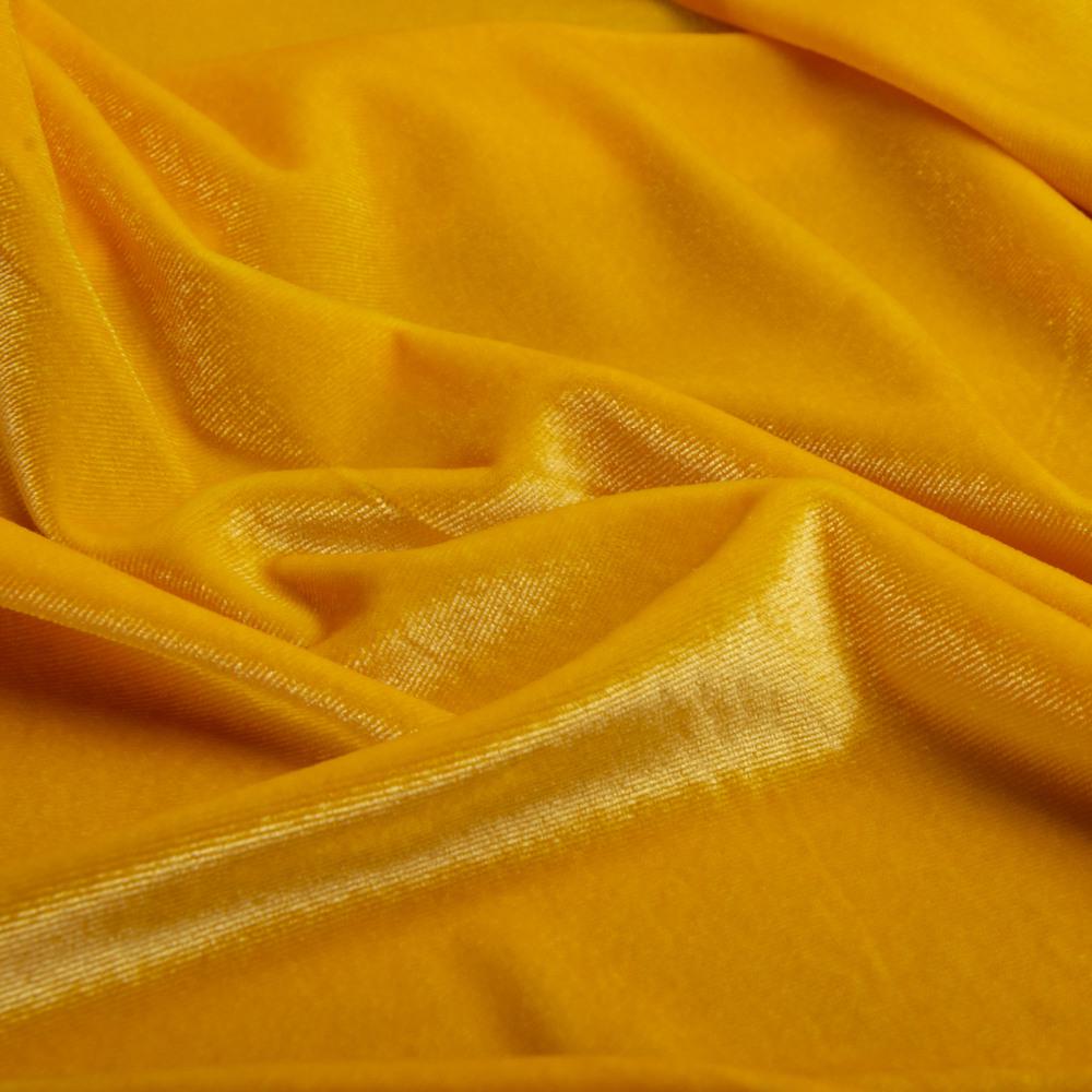 Ткань велюр однотонный жовтий