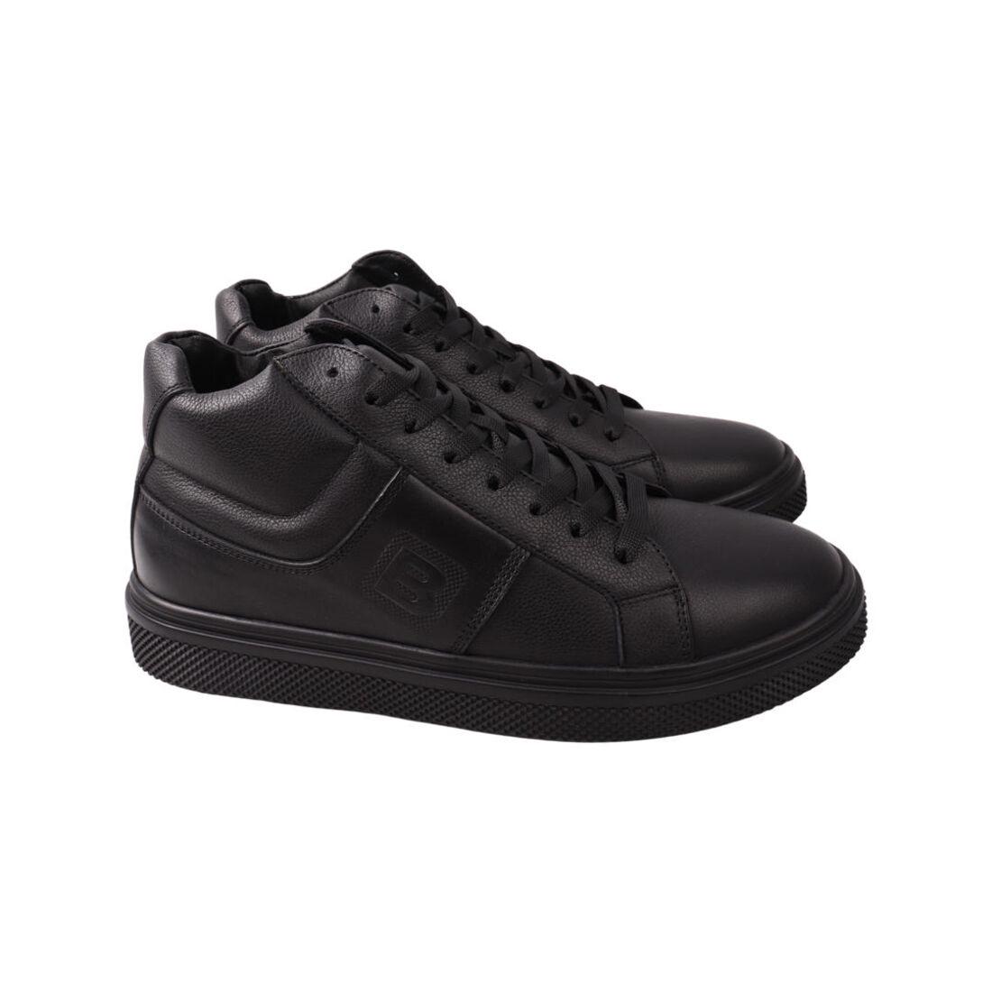 Ботинки мужские Brave из кожи р. 45 Черный (198-22/23ZHC)