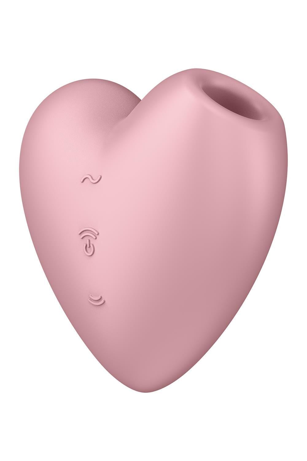 Стимулятор-сердце вакуумное с вибрацией Satisfyer Cutie Heart Light Red (SO6286)