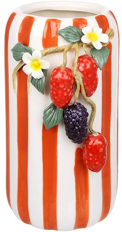 Ваза фарфоровая Blackberry с рельефным декором 12х10х19 см