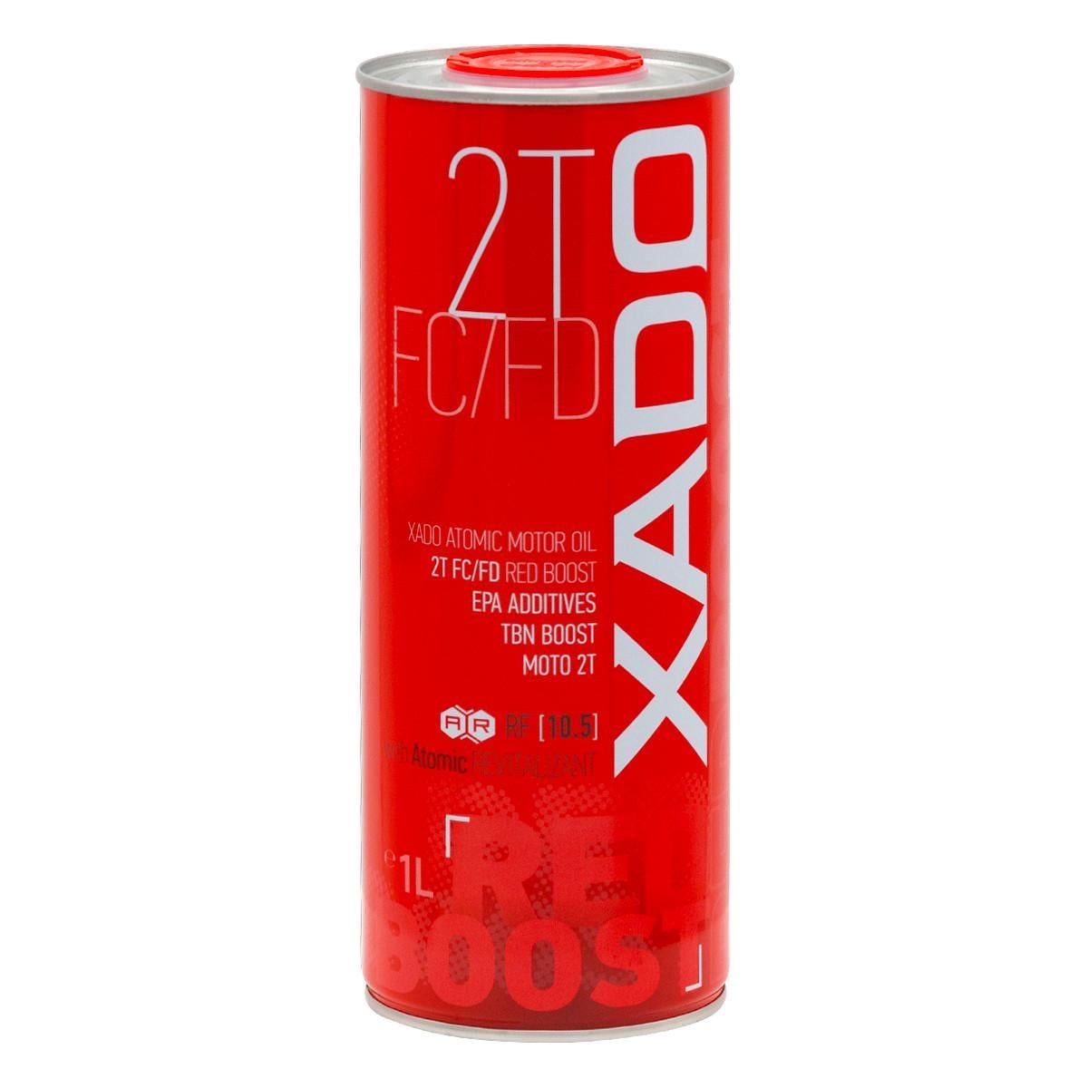 Масло для двухтактных двигателей XADO Atomic Oil 2T FC/FD RED BOOST синтетика 1 л (XA26199)