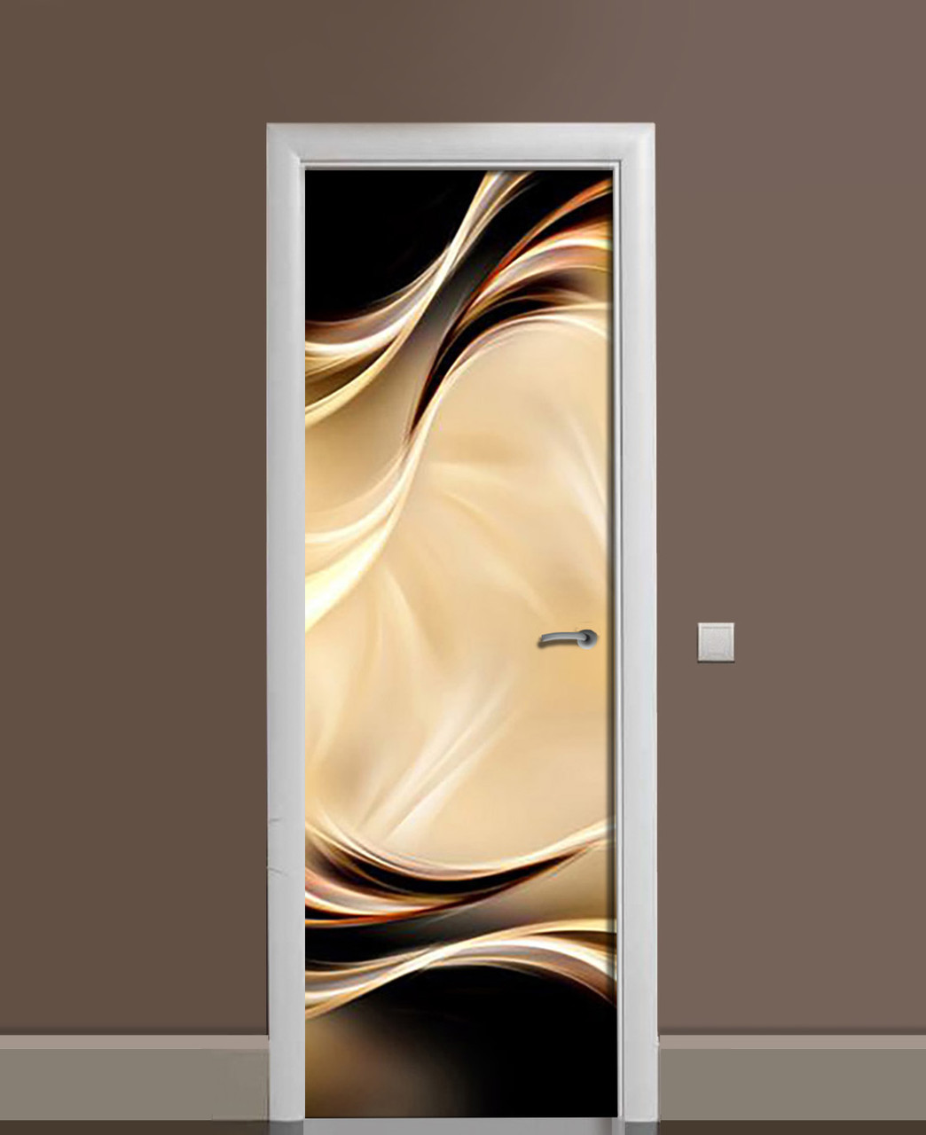 Наліпка 3D на двері Zatarga Переливи золота 650х2000 мм (1323456346)