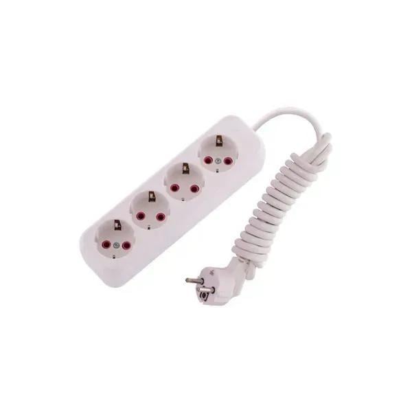 Подовжувач чотиримісний Lezard Lila побутовий з/з 2 м (720-0402-401)