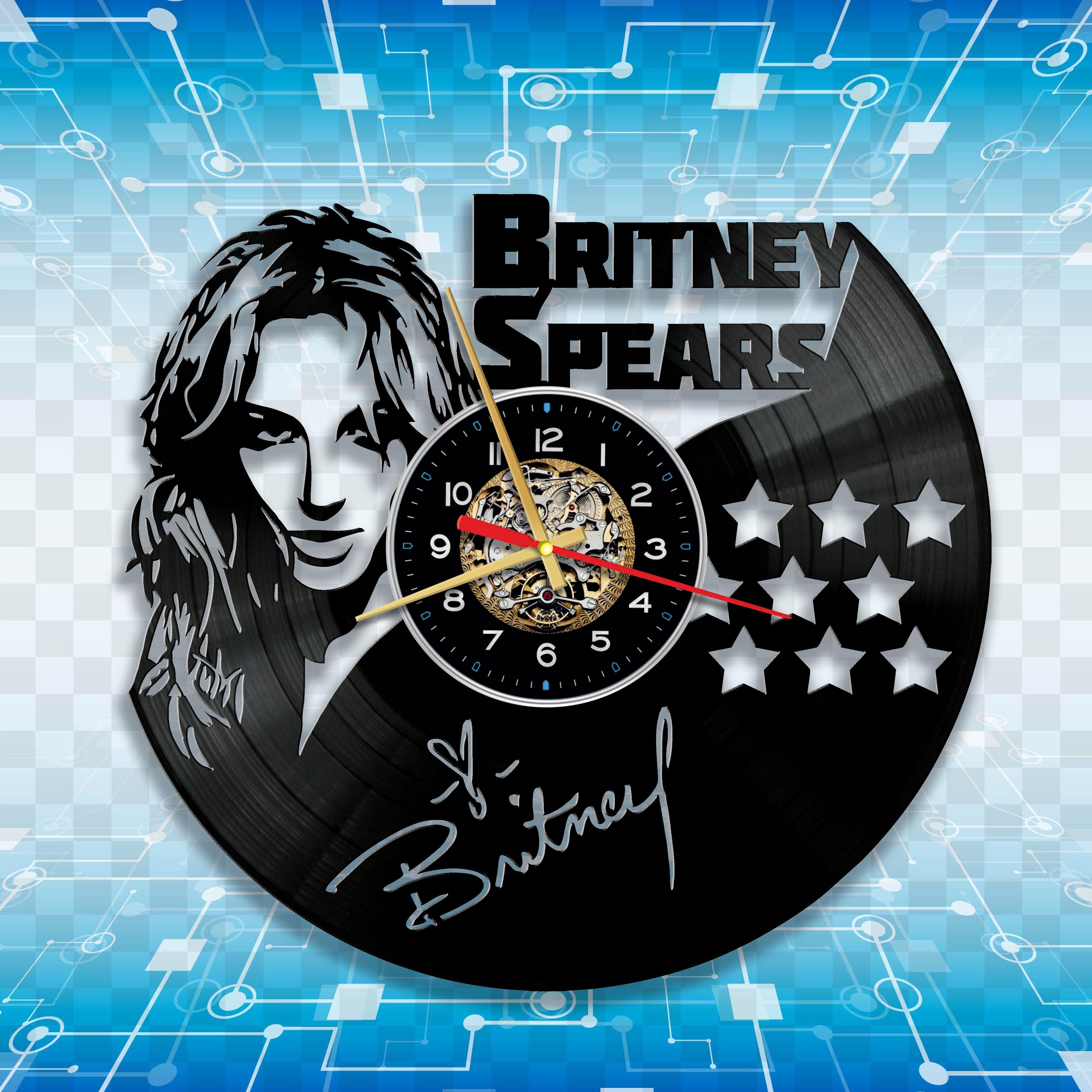 Годинник настінний Брітні Спірс 2997 з вінилової платівки