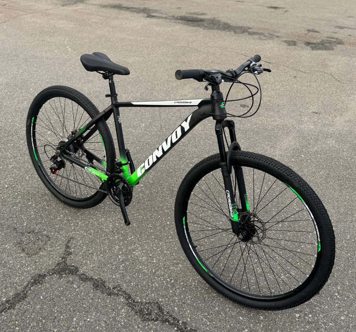 Велосипед CrossBike 29" Convoy 2025 Рама 21" Black/Green